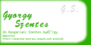 gyorgy szentes business card